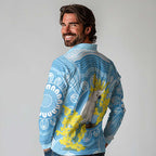 World Diabetes Day Australia Long Sleeve Polo Shirt Yellow-crested Cockatoo Golden Wattle Aboriginal - Aussie Hoodie