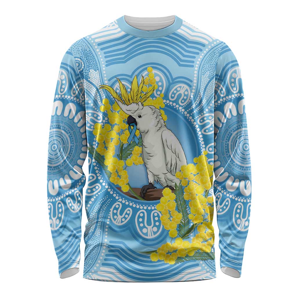 World Diabetes Day Australia Long Sleeve Shirt Yellow-crested Cockatoo Golden Wattle Aboriginal - Aussie Hoodie