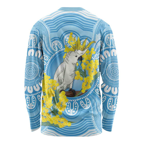 World Diabetes Day Australia Long Sleeve Shirt Yellow-crested Cockatoo Golden Wattle Aboriginal - Aussie Hoodie