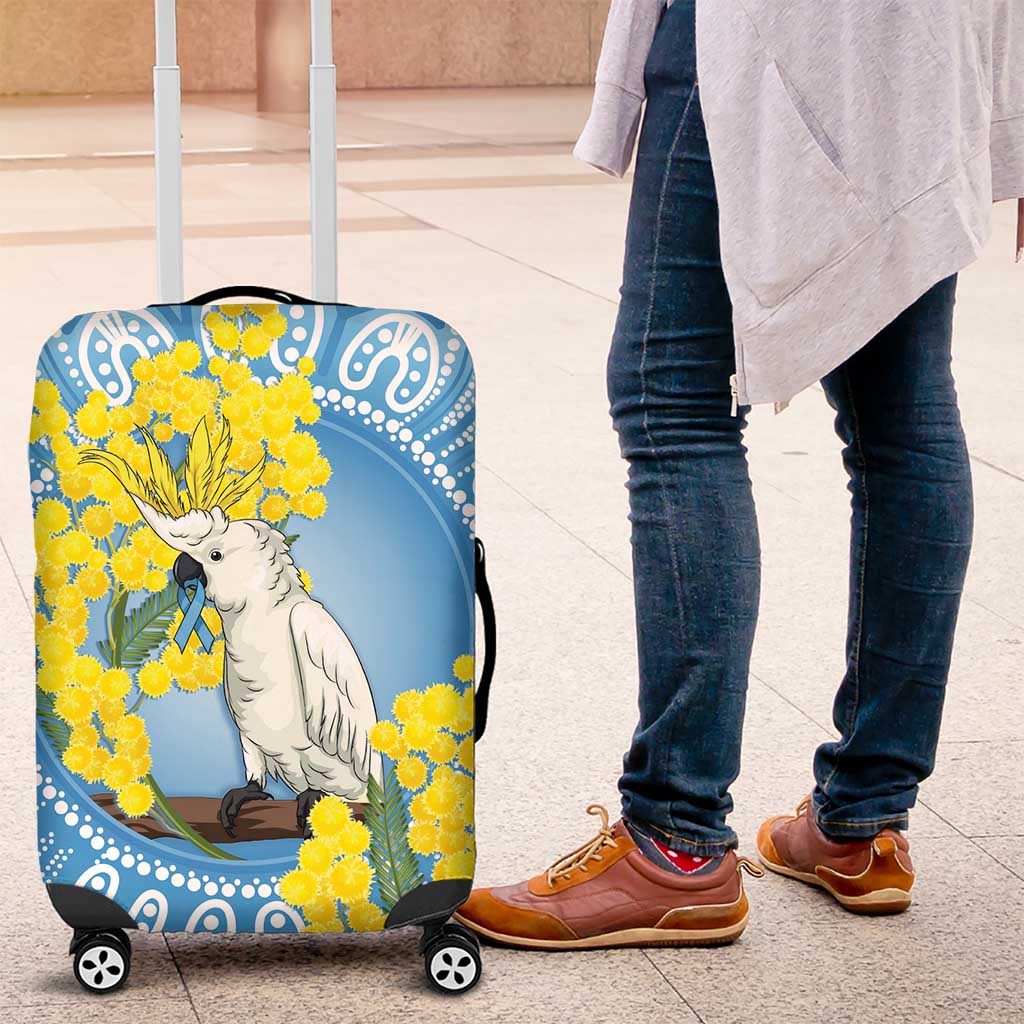 World Diabetes Day Australia Luggage Cover Yellow-crested Cockatoo Golden Wattle Aboriginal - Aussie Hoodie
