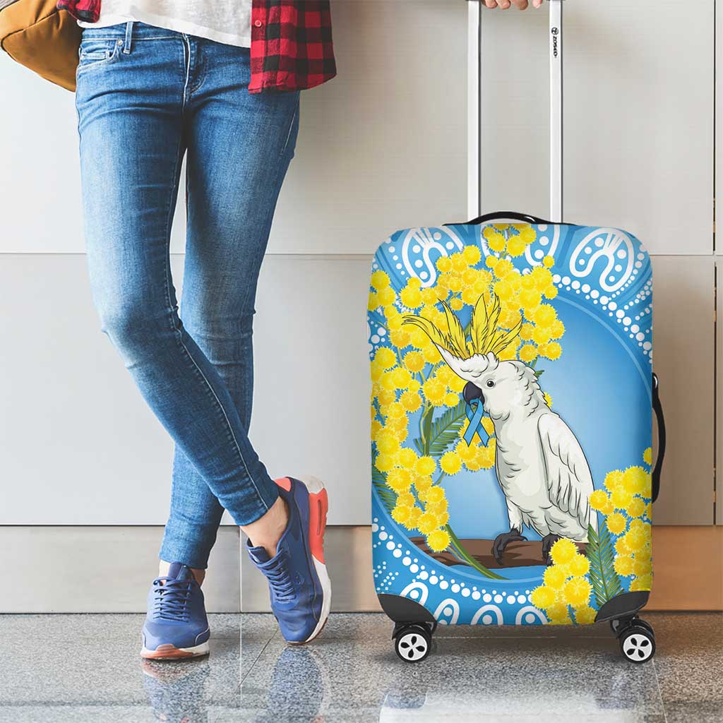 World Diabetes Day Australia Luggage Cover Yellow-crested Cockatoo Golden Wattle Aboriginal - Aussie Hoodie