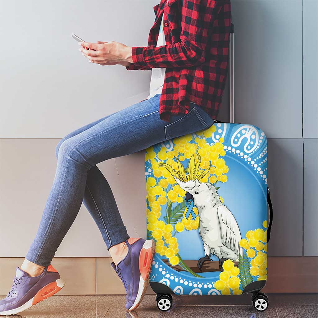 World Diabetes Day Australia Luggage Cover Yellow-crested Cockatoo Golden Wattle Aboriginal - Aussie Hoodie