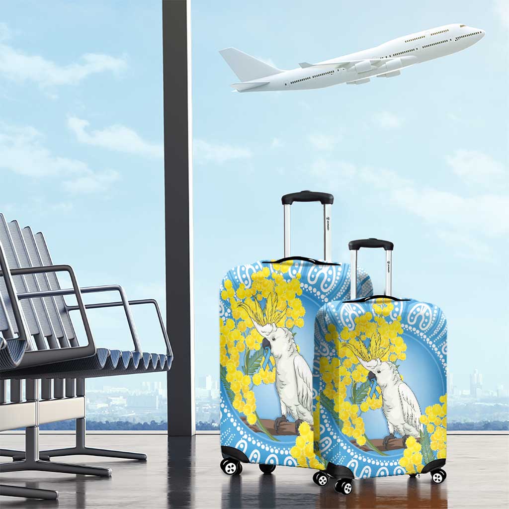 World Diabetes Day Australia Luggage Cover Yellow-crested Cockatoo Golden Wattle Aboriginal - Aussie Hoodie