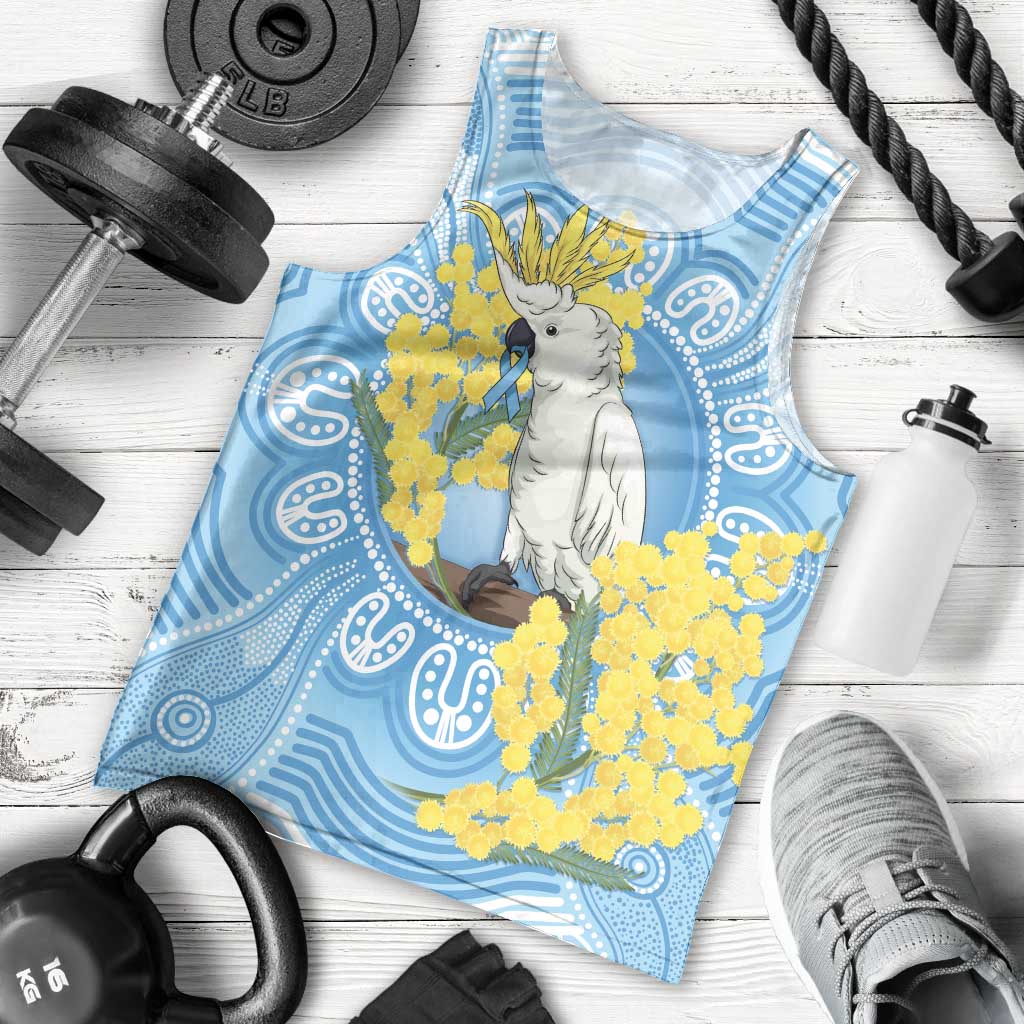 World Diabetes Day Australia Men Tank Top Yellow-crested Cockatoo Golden Wattle Aboriginal - Aussie Hoodie