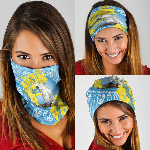 World Diabetes Day Australia Neck Gaiter Yellow-crested Cockatoo Golden Wattle Aboriginal - Aussie Hoodie