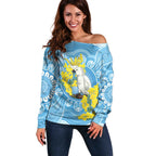 World Diabetes Day Australia Off Shoulder Sweater Yellow-crested Cockatoo Golden Wattle Aboriginal - Aussie Hoodie