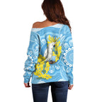 World Diabetes Day Australia Off Shoulder Sweater Yellow-crested Cockatoo Golden Wattle Aboriginal - Aussie Hoodie