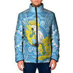 World Diabetes Day Australia Padded Jacket Yellow-crested Cockatoo Golden Wattle Aboriginal - Aussie Hoodie