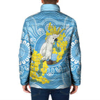 World Diabetes Day Australia Padded Jacket Yellow-crested Cockatoo Golden Wattle Aboriginal - Aussie Hoodie