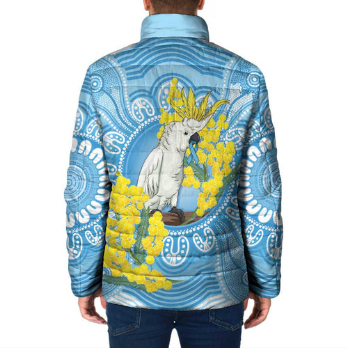 World Diabetes Day Australia Padded Jacket Yellow-crested Cockatoo Golden Wattle Aboriginal - Aussie Hoodie