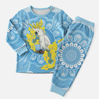 World Diabetes Day Australia Christmas Pajama Set Yellow-crested Cockatoo Golden Wattle Aboriginal - Aussie Hoodie