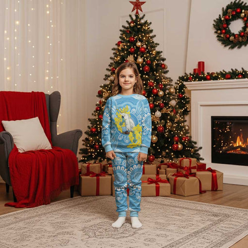 World Diabetes Day Australia Christmas Pajama Set Yellow-crested Cockatoo Golden Wattle Aboriginal - Aussie Hoodie