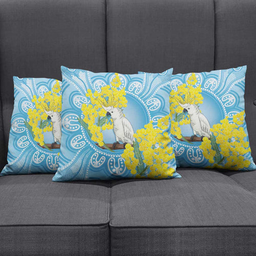 World Diabetes Day Australia Pillow Cover Yellow-crested Cockatoo Golden Wattle Aboriginal - Aussie Hoodie