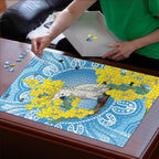 World Diabetes Day Australia Puzzle Yellow-crested Cockatoo Golden Wattle Aboriginal - Aussie Hoodie