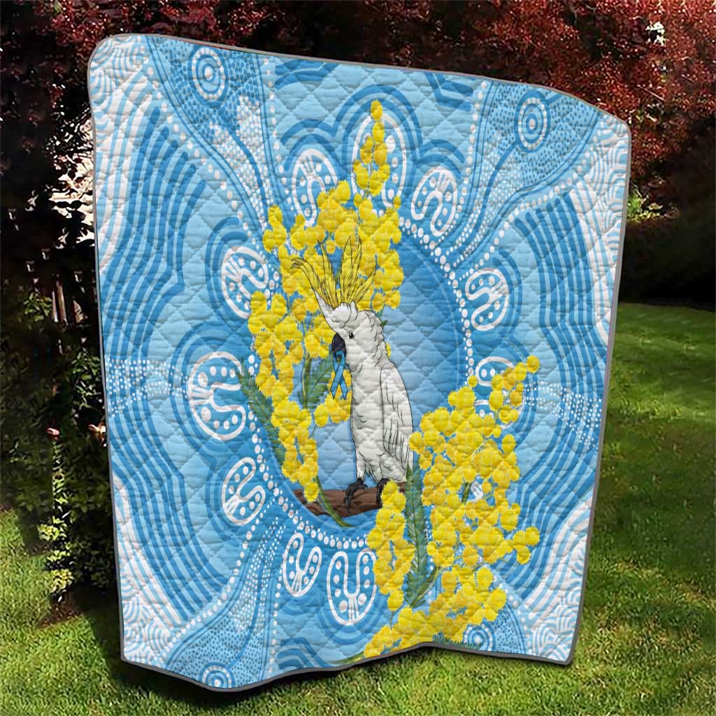 World Diabetes Day Australia Quilt Yellow-crested Cockatoo Golden Wattle Aboriginal - Aussie Hoodie