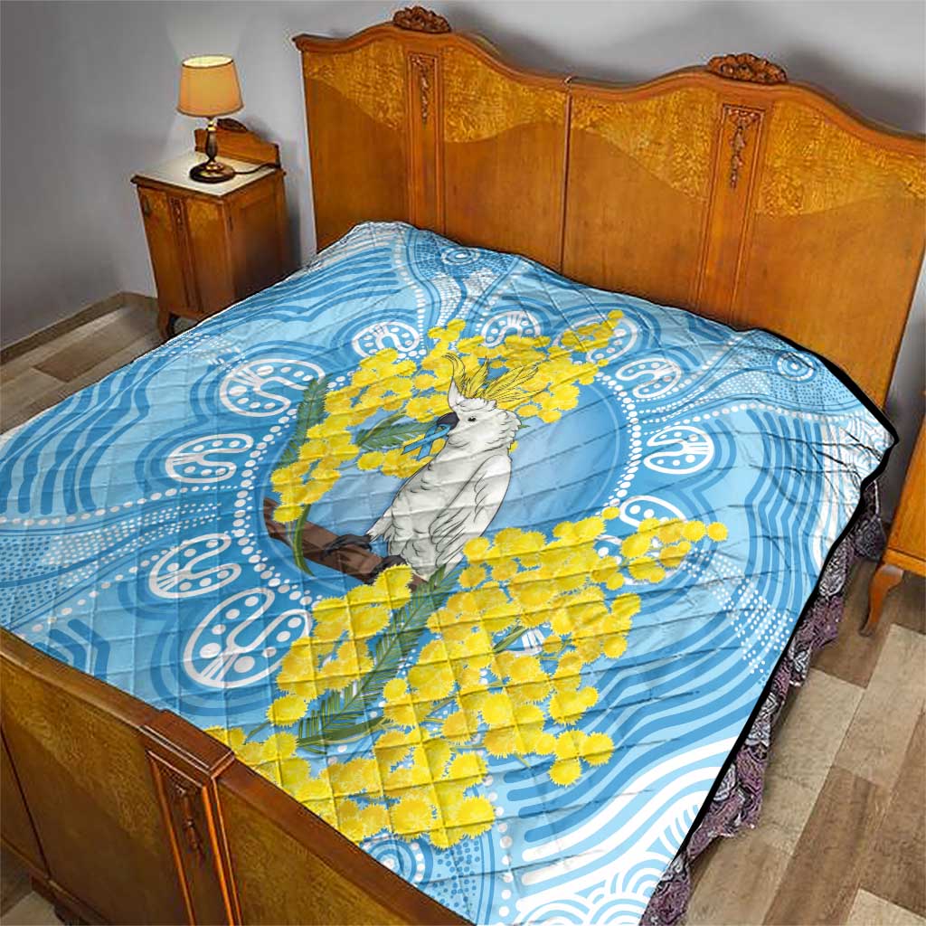World Diabetes Day Australia Quilt Yellow-crested Cockatoo Golden Wattle Aboriginal - Aussie Hoodie