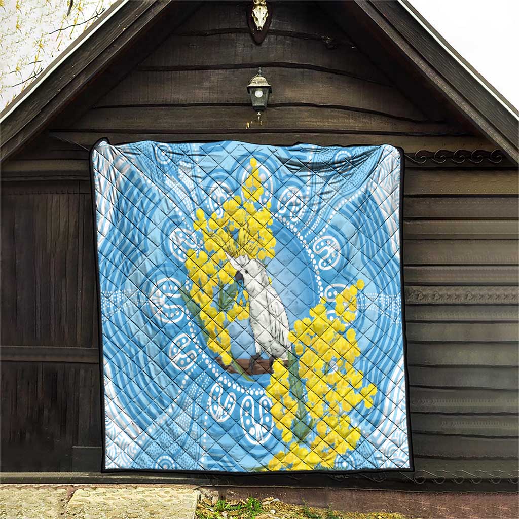World Diabetes Day Australia Quilt Yellow-crested Cockatoo Golden Wattle Aboriginal - Aussie Hoodie