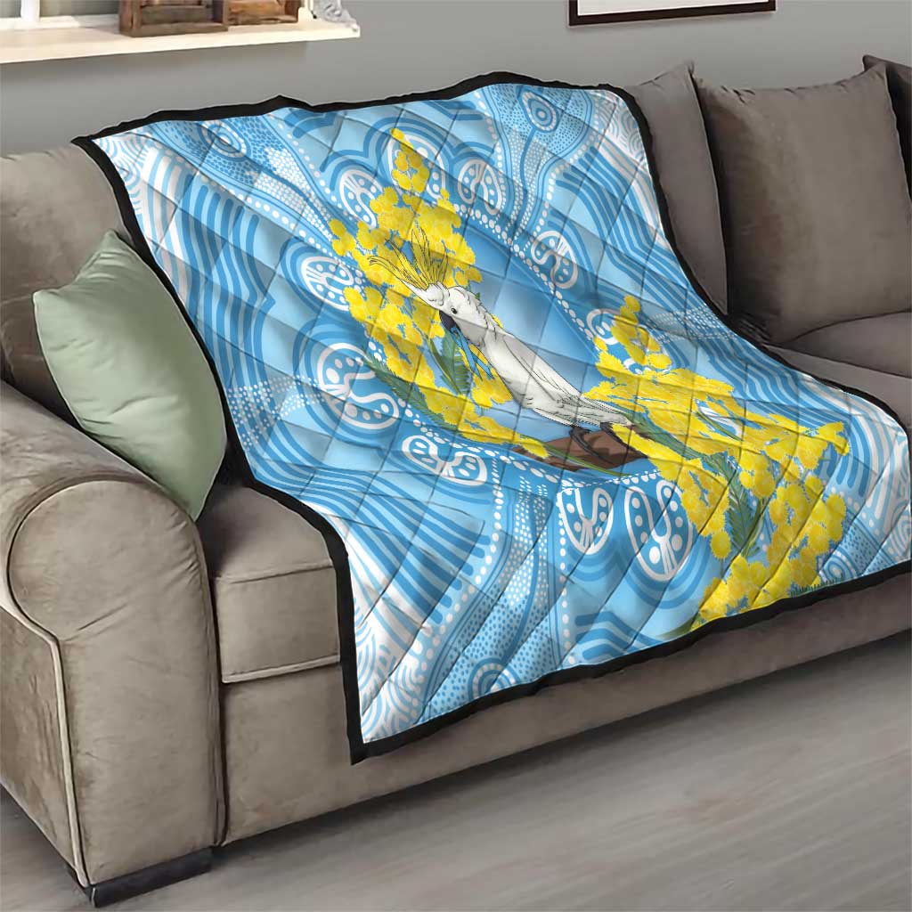 World Diabetes Day Australia Quilt Yellow-crested Cockatoo Golden Wattle Aboriginal - Aussie Hoodie
