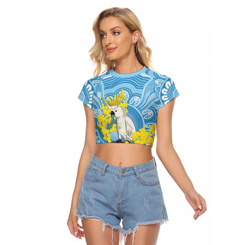 World Diabetes Day Australia Raglan Cropped T Shirt Yellow-crested Cockatoo Golden Wattle Aboriginal - Aussie Hoodie