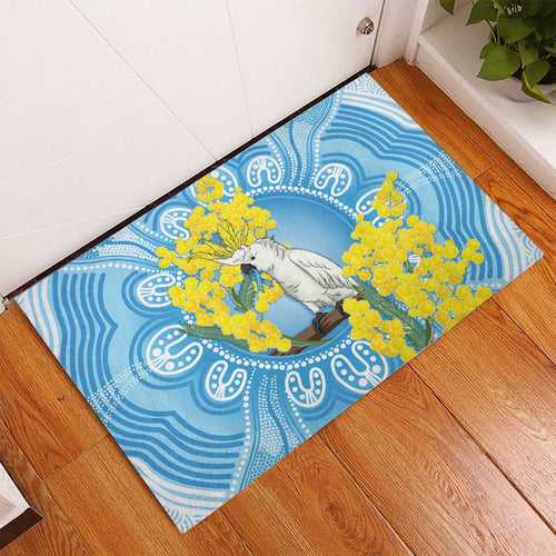 World Diabetes Day Australia Rubber Doormat Yellow-crested Cockatoo Golden Wattle Aboriginal - Aussie Hoodie