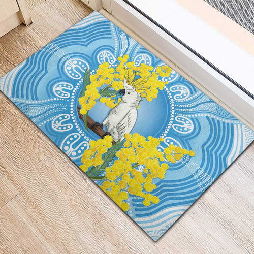 World Diabetes Day Australia Rubber Doormat Yellow-crested Cockatoo Golden Wattle Aboriginal - Aussie Hoodie
