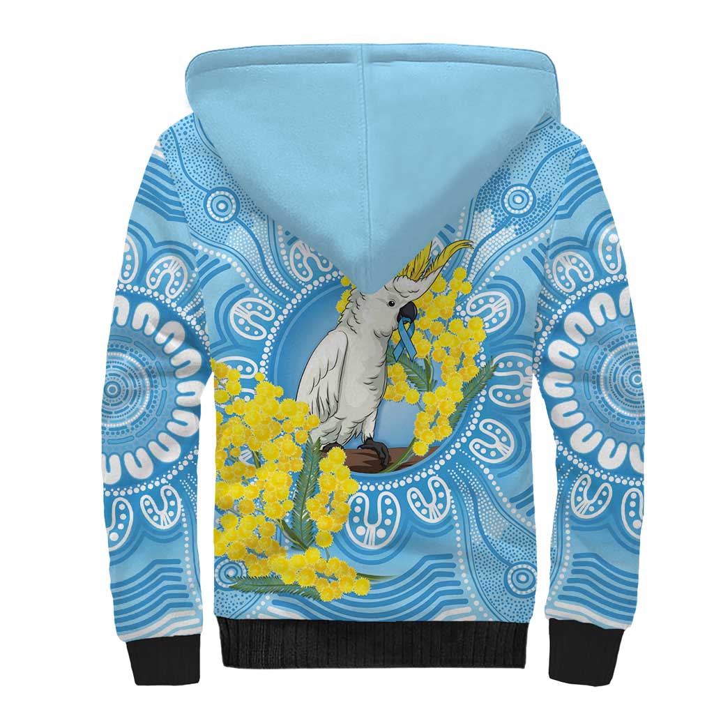 World Diabetes Day Australia Sherpa Hoodie Yellow-crested Cockatoo Golden Wattle Aboriginal - Aussie Hoodie