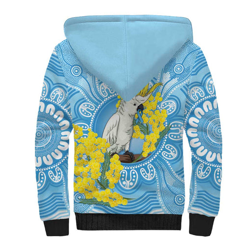 World Diabetes Day Australia Sherpa Hoodie Yellow-crested Cockatoo Golden Wattle Aboriginal - Aussie Hoodie