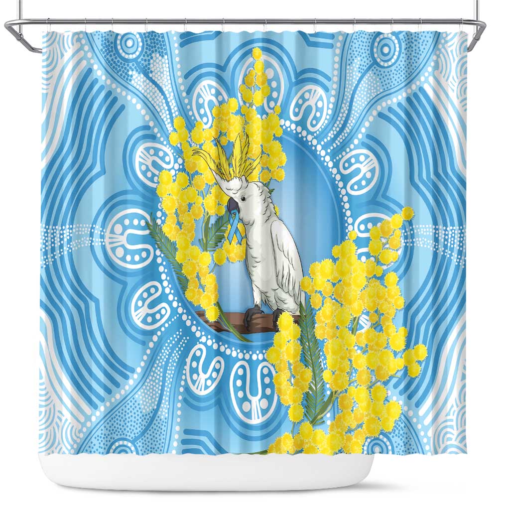 World Diabetes Day Australia Shower Curtain Yellow-crested Cockatoo Golden Wattle Aboriginal - Aussie Hoodie
