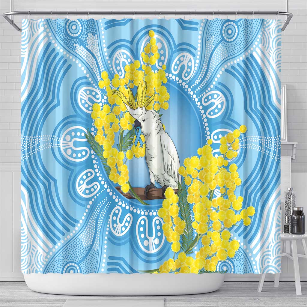 World Diabetes Day Australia Shower Curtain Yellow-crested Cockatoo Golden Wattle Aboriginal - Aussie Hoodie