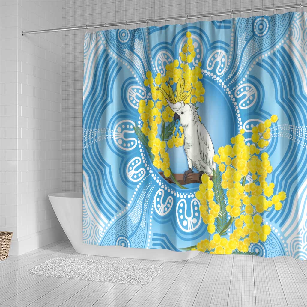 World Diabetes Day Australia Shower Curtain Yellow-crested Cockatoo Golden Wattle Aboriginal - Aussie Hoodie