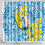 World Diabetes Day Australia Shower Curtain Yellow-crested Cockatoo Golden Wattle Aboriginal - Aussie Hoodie