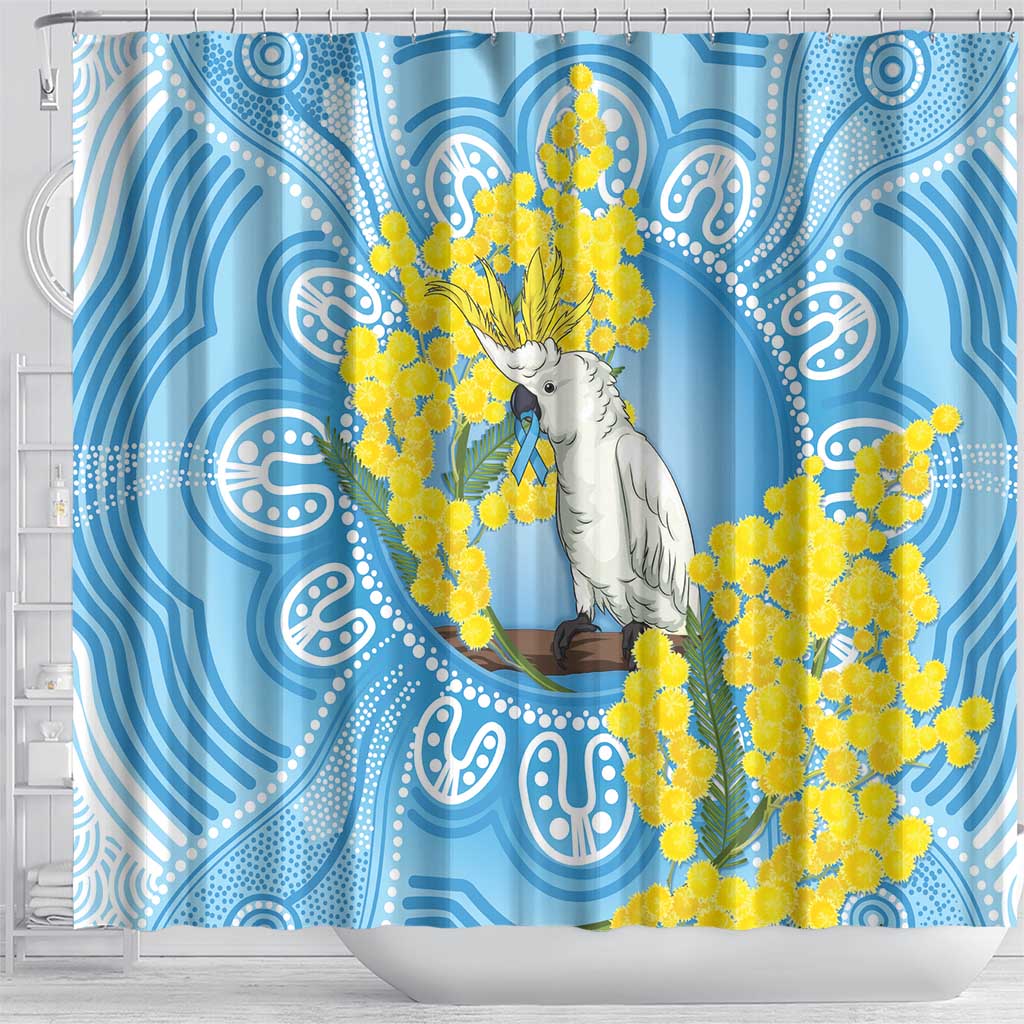 World Diabetes Day Australia Shower Curtain Yellow-crested Cockatoo Golden Wattle Aboriginal - Aussie Hoodie