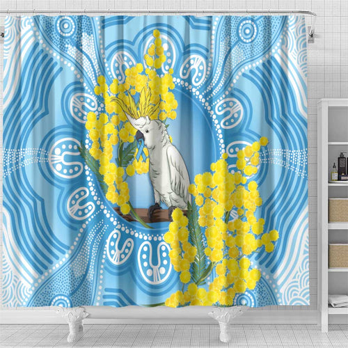 World Diabetes Day Australia Shower Curtain Yellow-crested Cockatoo Golden Wattle Aboriginal - Aussie Hoodie