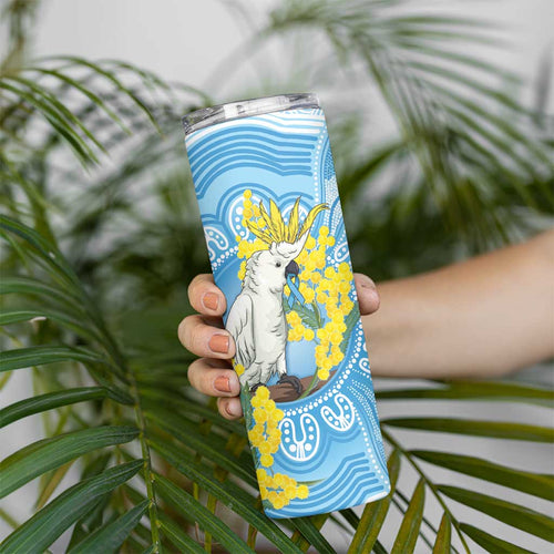 World Diabetes Day Australia Skinny Tumbler Yellow-crested Cockatoo Golden Wattle Aboriginal - Aussie Hoodie