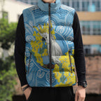 World Diabetes Day Australia Sleeveless Puffer Jacket Yellow-crested Cockatoo Golden Wattle Aboriginal - Aussie Hoodie