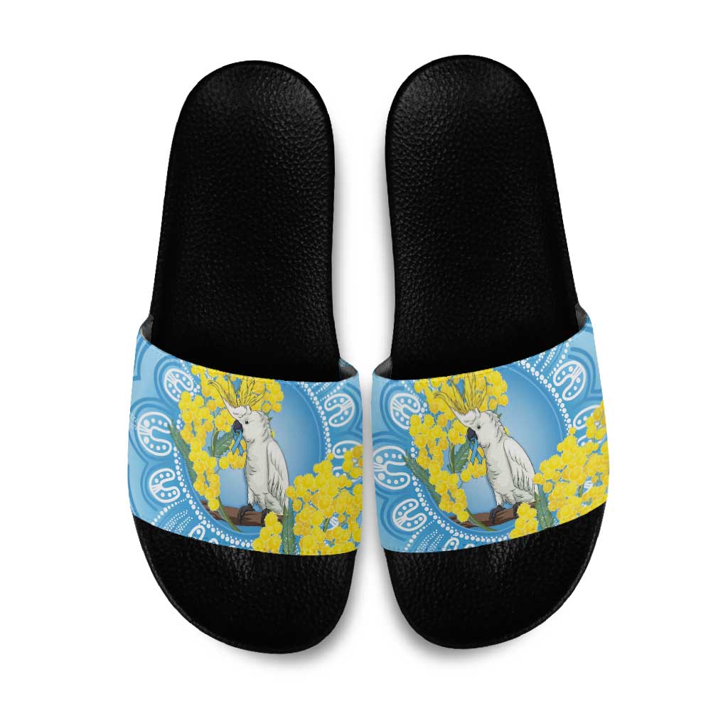 World Diabetes Day Australia Slide Sandals Yellow-crested Cockatoo Golden Wattle Aboriginal - Aussie Hoodie