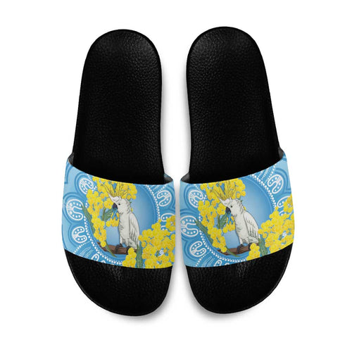 World Diabetes Day Australia Slide Sandals Yellow-crested Cockatoo Golden Wattle Aboriginal - Aussie Hoodie