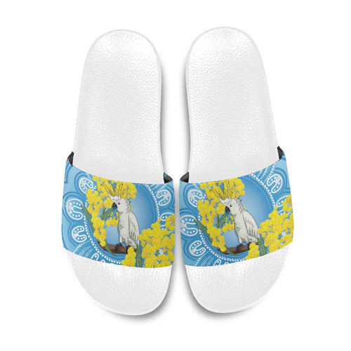 World Diabetes Day Australia Slide Sandals Yellow-crested Cockatoo Golden Wattle Aboriginal - Aussie Hoodie