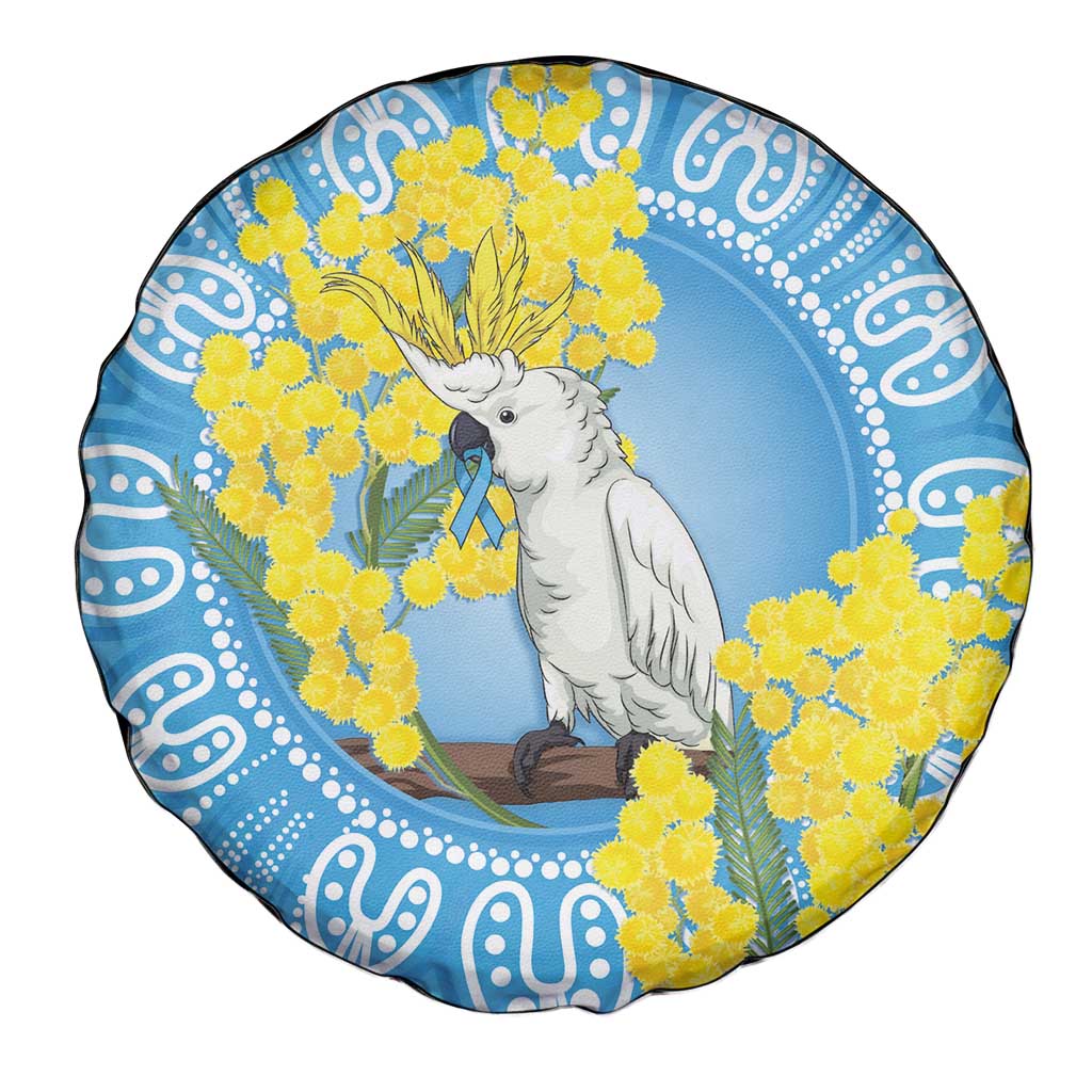 World Diabetes Day Australia Spare Tire Cover Yellow-crested Cockatoo Golden Wattle Aboriginal - Aussie Hoodie