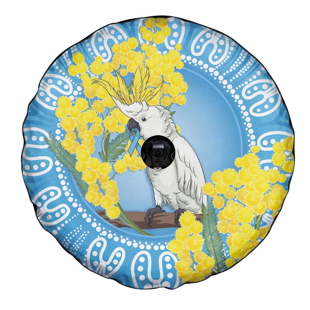 World Diabetes Day Australia Spare Tire Cover Yellow-crested Cockatoo Golden Wattle Aboriginal - Aussie Hoodie