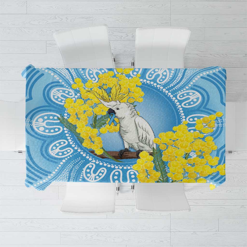 World Diabetes Day Australia Tablecloth Yellow-crested Cockatoo Golden Wattle Aboriginal - Aussie Hoodie