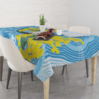 World Diabetes Day Australia Tablecloth Yellow-crested Cockatoo Golden Wattle Aboriginal - Aussie Hoodie