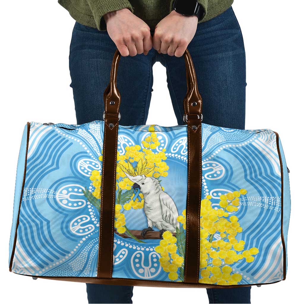World Diabetes Day Australia Travel Bag Yellow-crested Cockatoo Golden Wattle Aboriginal - Aussie Hoodie