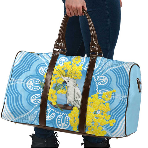 World Diabetes Day Australia Travel Bag Yellow-crested Cockatoo Golden Wattle Aboriginal - Aussie Hoodie