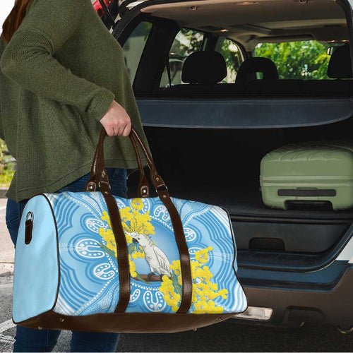 World Diabetes Day Australia Travel Bag Yellow-crested Cockatoo Golden Wattle Aboriginal - Aussie Hoodie