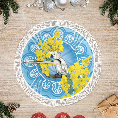 World Diabetes Day Australia Tree Skirt Yellow-crested Cockatoo Golden Wattle Aboriginal - Aussie Hoodie