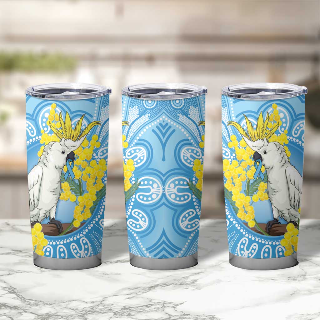 World Diabetes Day Australia Tumbler Cup Yellow-crested Cockatoo Golden Wattle Aboriginal - Aussie Hoodie
