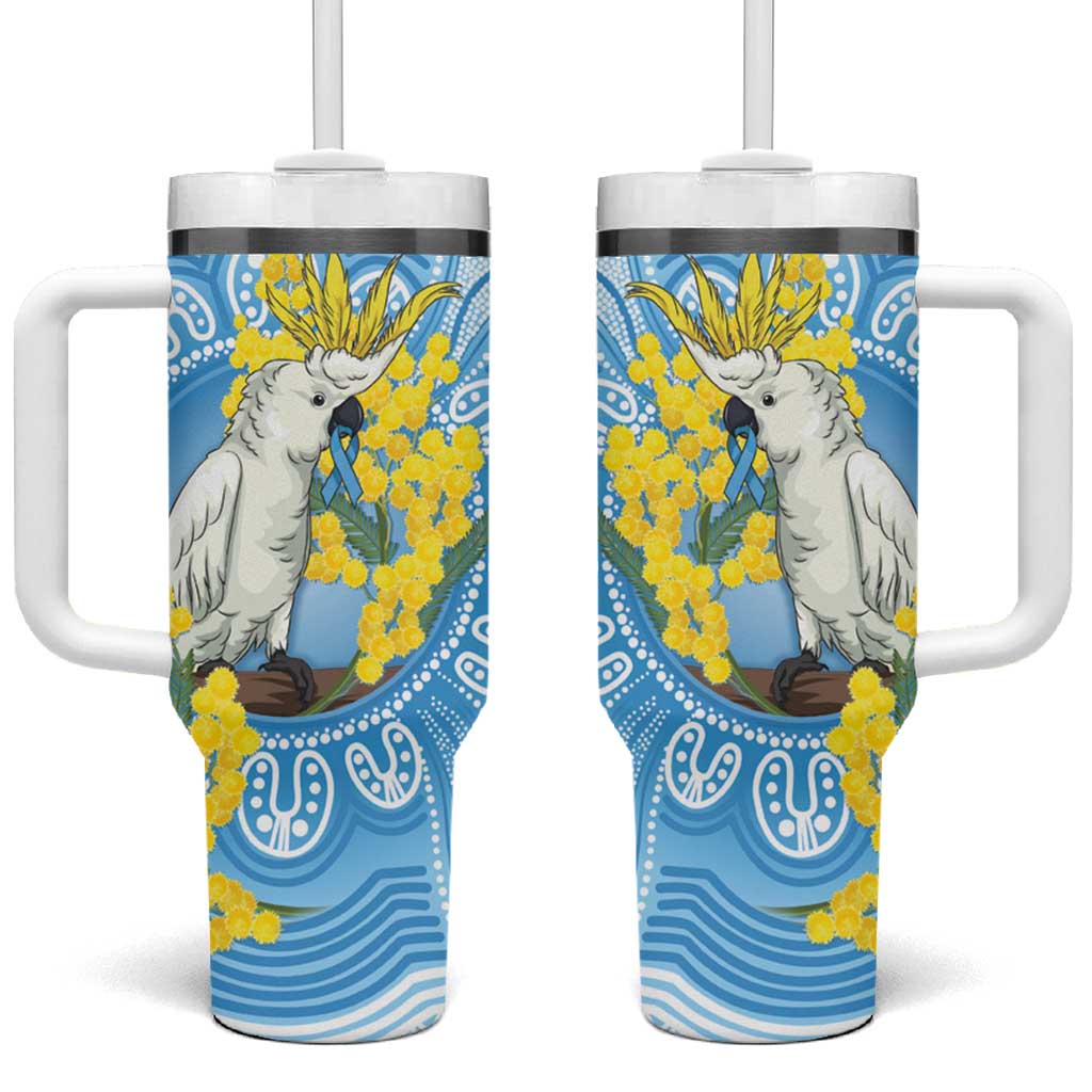 World Diabetes Day Australia Tumbler With Handle Yellow-crested Cockatoo Golden Wattle Aboriginal - Aussie Hoodie