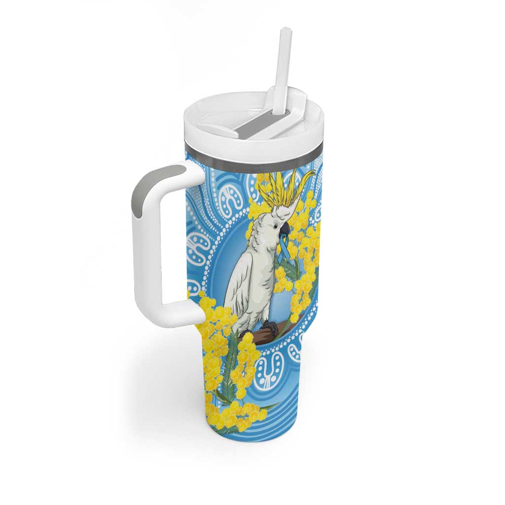 World Diabetes Day Australia Tumbler With Handle Yellow-crested Cockatoo Golden Wattle Aboriginal - Aussie Hoodie