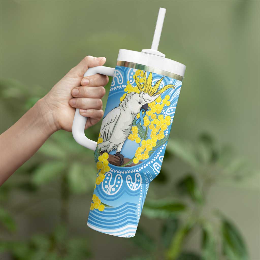 World Diabetes Day Australia Tumbler With Handle Yellow-crested Cockatoo Golden Wattle Aboriginal - Aussie Hoodie